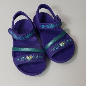 Little girl croc sandals